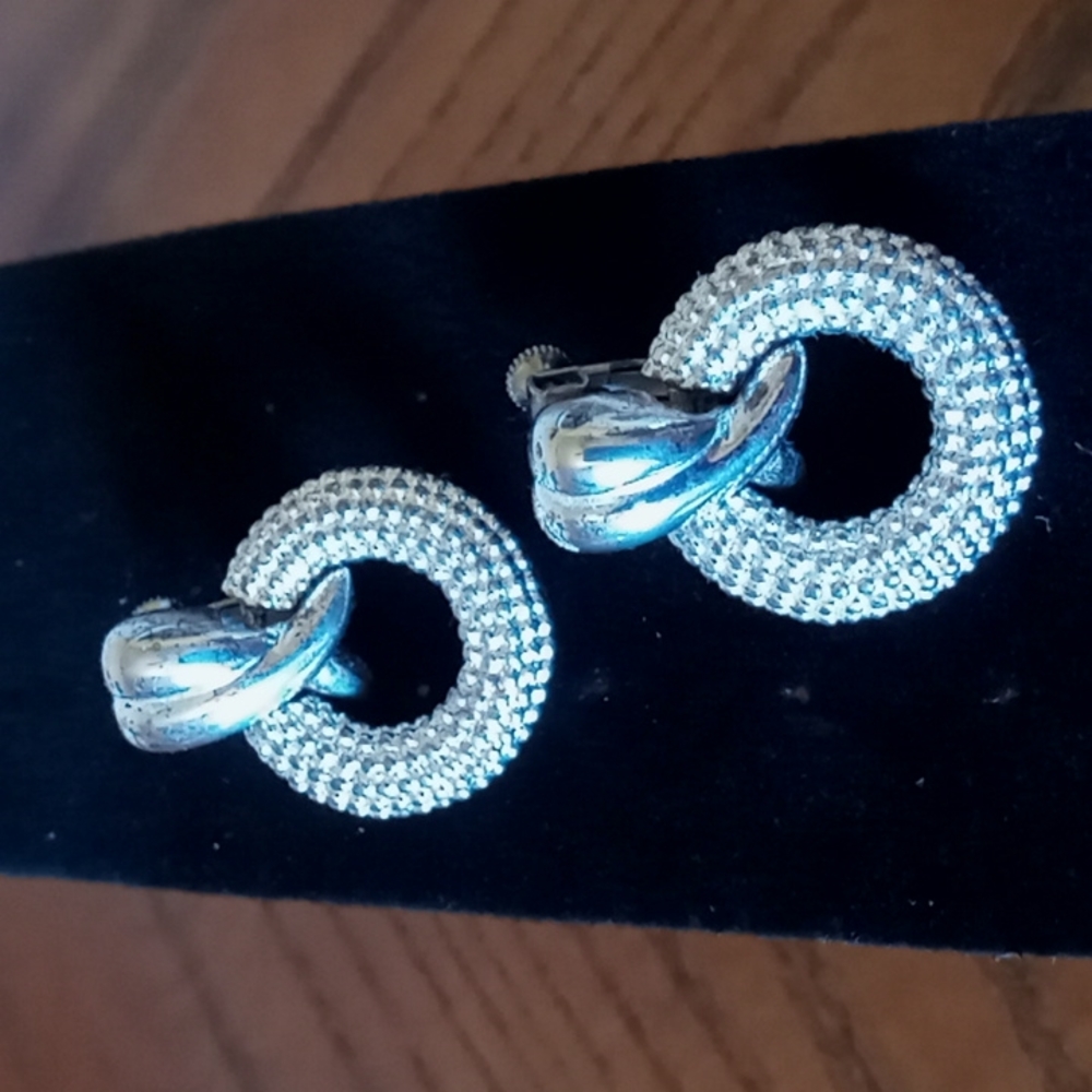 Napier Door Knocker Style Screw Lever Back Earring